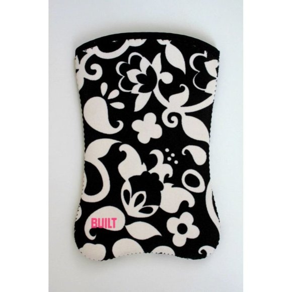 BUILT Kindle SLEEVE Black White FLORAL Inner PINK Neoprene Blend SLIM - Picture 1 of 1